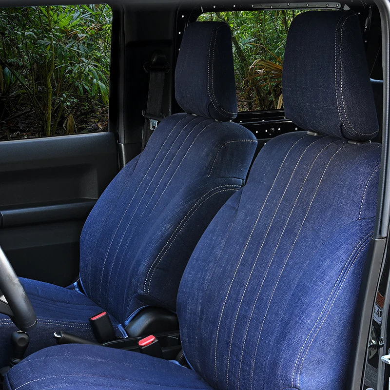 Housses De Siège Auto Avant Pour Suzuki Jimny (2000-2006) - Cuir PU, Confortable, Respirant - Rouge, Protection Anti-taches