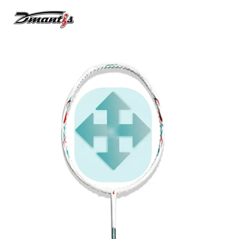 Durable Dmantis D15 Model Carbon Fiber Badminton Racket with Professional Soft PU Grip Factory Original Hard Racket for Use