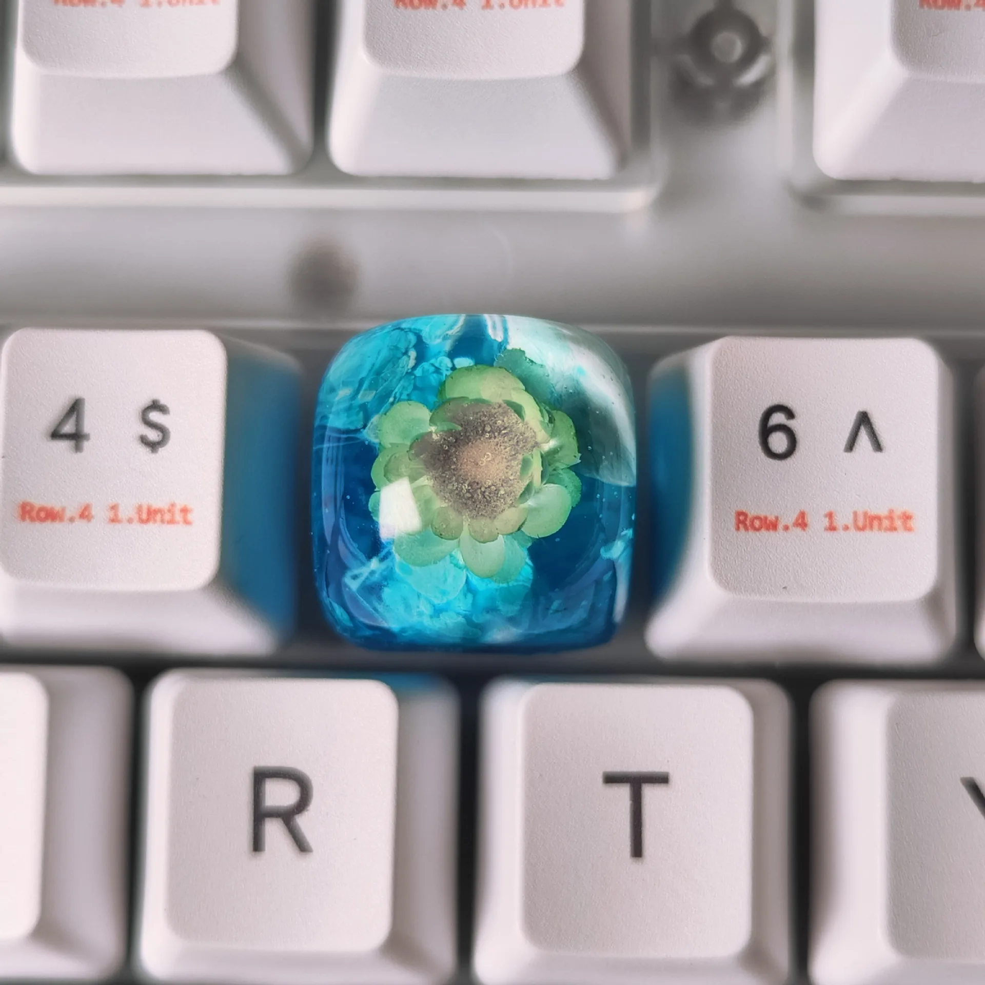 Personalized Keycap Resin Sa Profile Daisy Flower Keyboard Cap Single