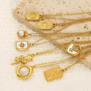 Necklace Boho Anomaly Flower Small Handicrafts Factory Direct Sales Lovely Valentine's Day Women Pendant Necklace Christmas