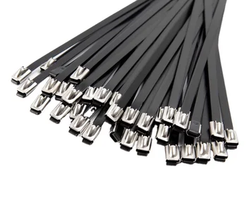 YIKA SS 304 316 Polyester Epoxy Pvc Coated Stainless Steel Cable Ties