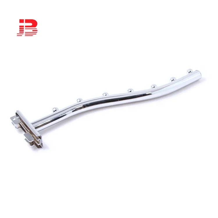 Metal Chrome  Waterfall S-Shaped Display hook Fits for Slotted Channel