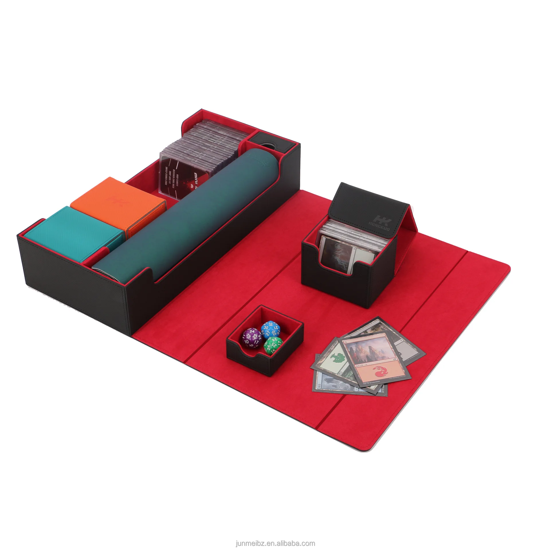 Spot Wholesale Large Capacity Tcg Pokemo N Card Game Deck Box Leather