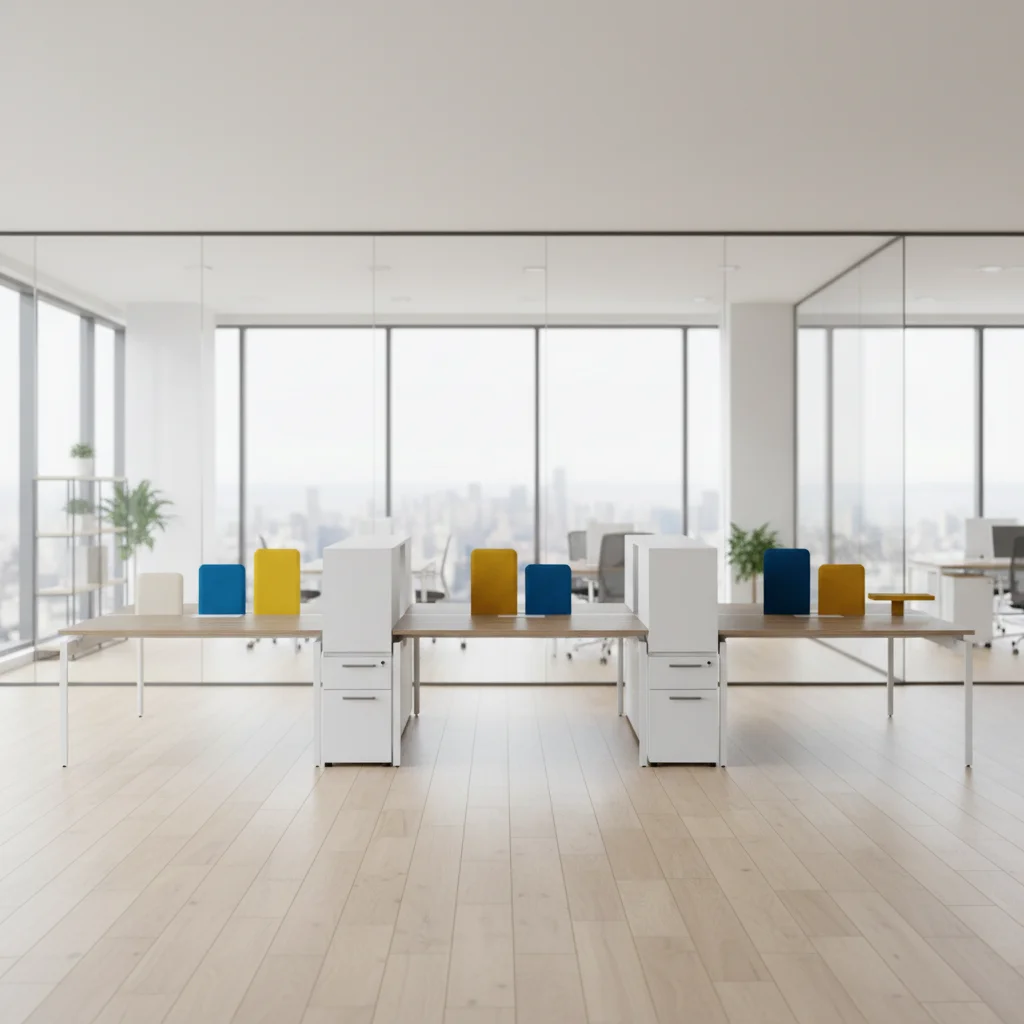 Large Office Workstation Steel Frame Storage Cabinet Professional Design Modern Business Setup Office Desk Workstations 4