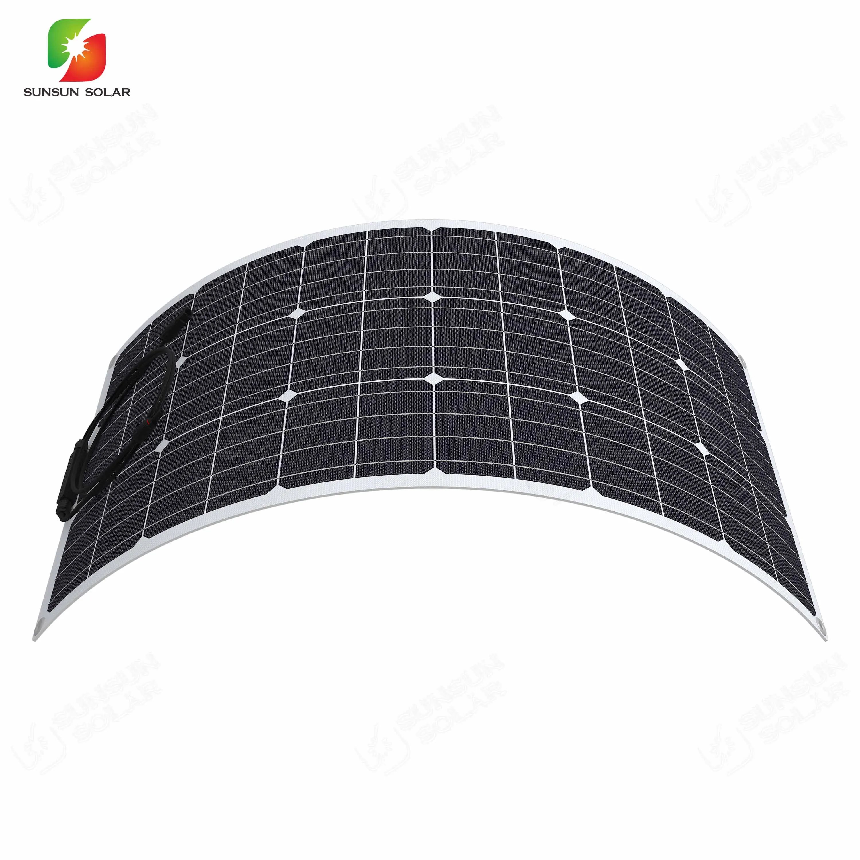 
 Высокая эффективность 80 вт 18в этфэ монокристаллического ячейки semi гибкая pv солнечная панель  