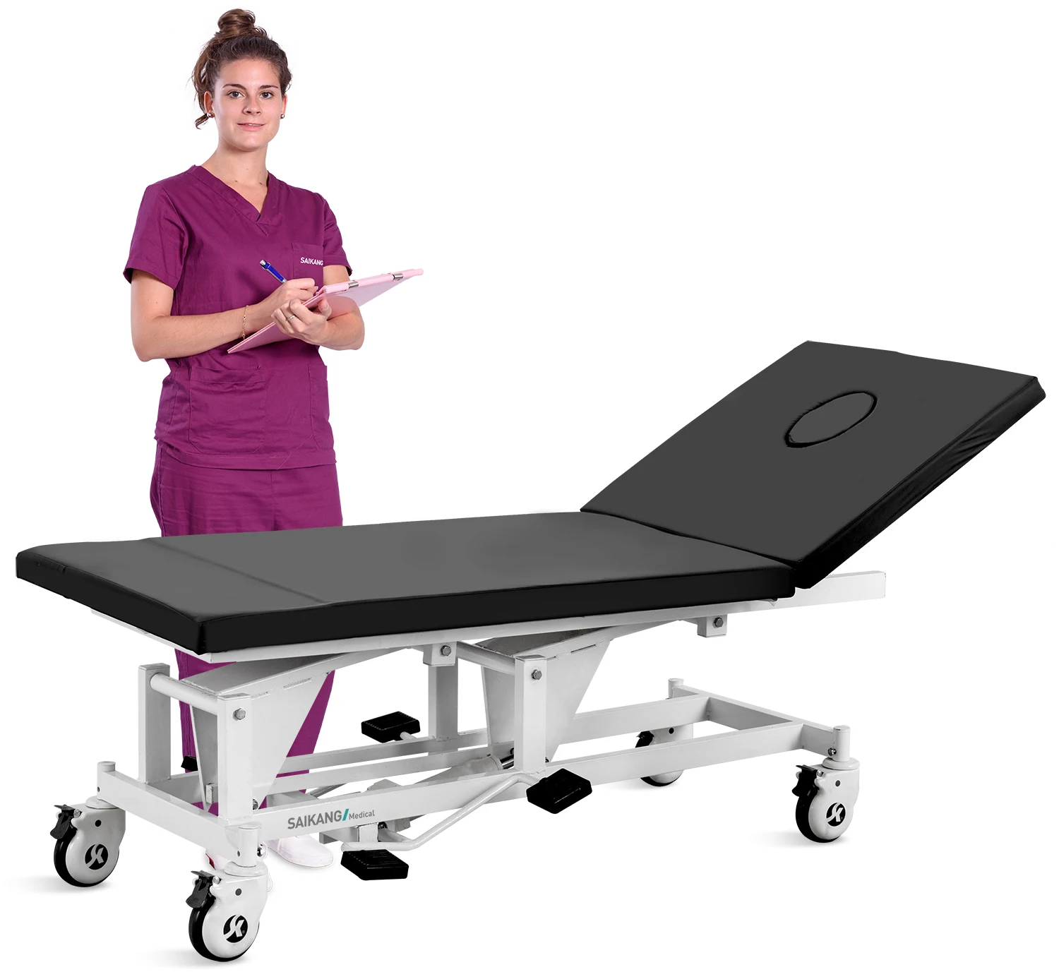 X14 Hospital Exam Furniture Two-Function Manual Patient Treatment Examination Bed on Sale