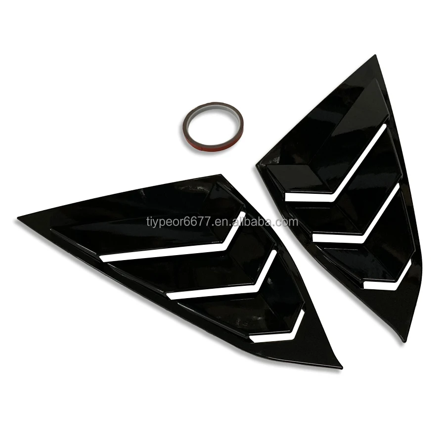 product tiypeor window louver for honda accord 2018 2022 gloss black jdm side vent rear window quarter louver-7