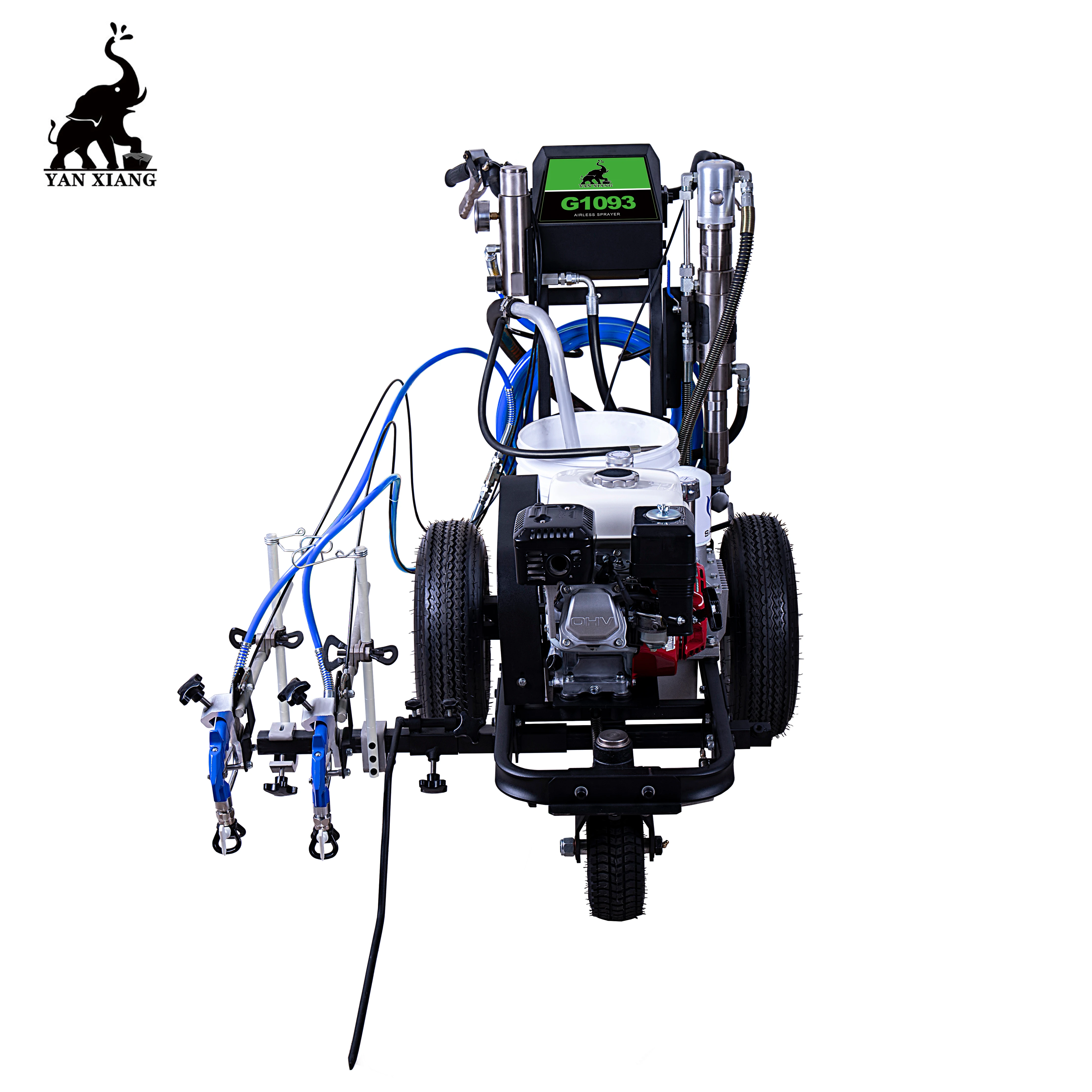 G1093 Hot Selling Hydraulic Workhorse Airless Striper Road Line Marking Machine with Honda Engine 6.5HP 250Bar 150m/min