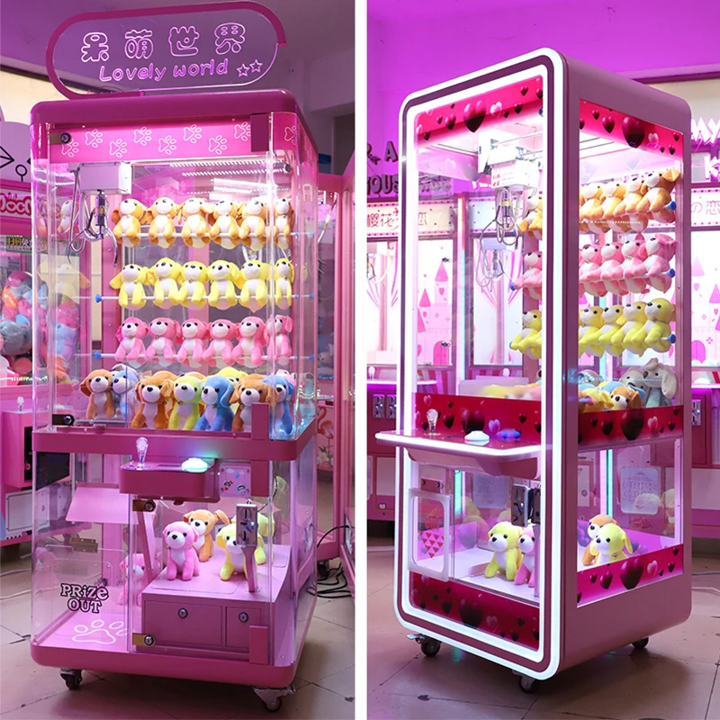 Popular Indoor Entertainment Toys Panda Claw Doll Machine Coin Toss Operation Game Machine Mini Claw/claw Machine