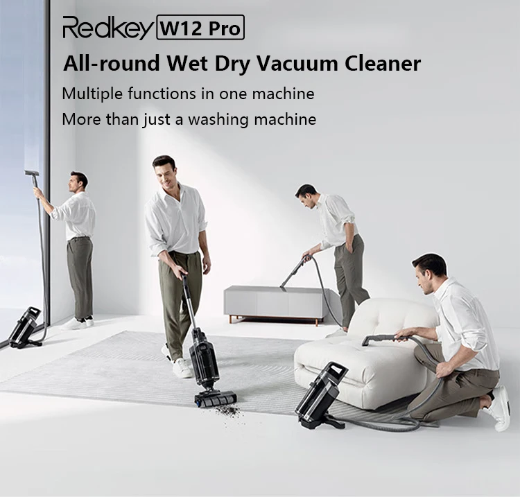 Redkey W12 Pro Cordless Washing Vacuum Cleaner With Self Cleaning Base ...