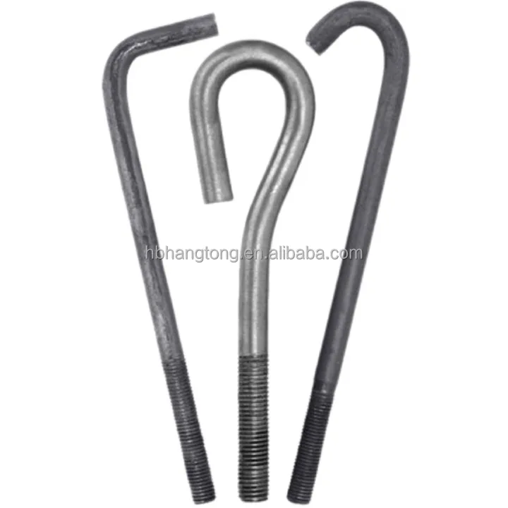 Factory Direct Sale L Type Anchor Bolt Foundation Bolt with Nut and Washer for Building Embedded Anchor Bolt