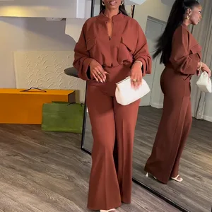 2026 New Arrivals Half Sleeve Crop Top 2 Piece Set Summer Lounge Set Women Two Piece Pants Set