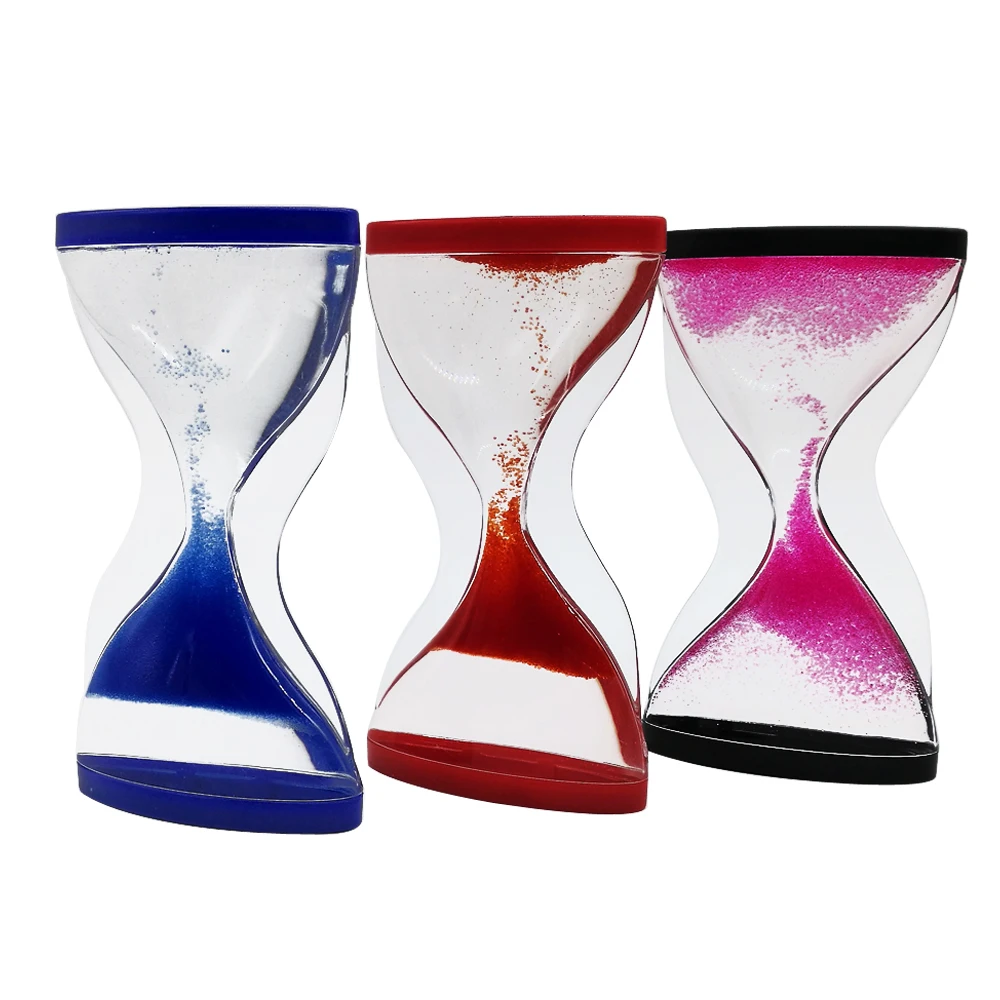 High Quality Custom Promotional Gift Colorful Liquid Sand  Timer Liquid Oil Hourglass