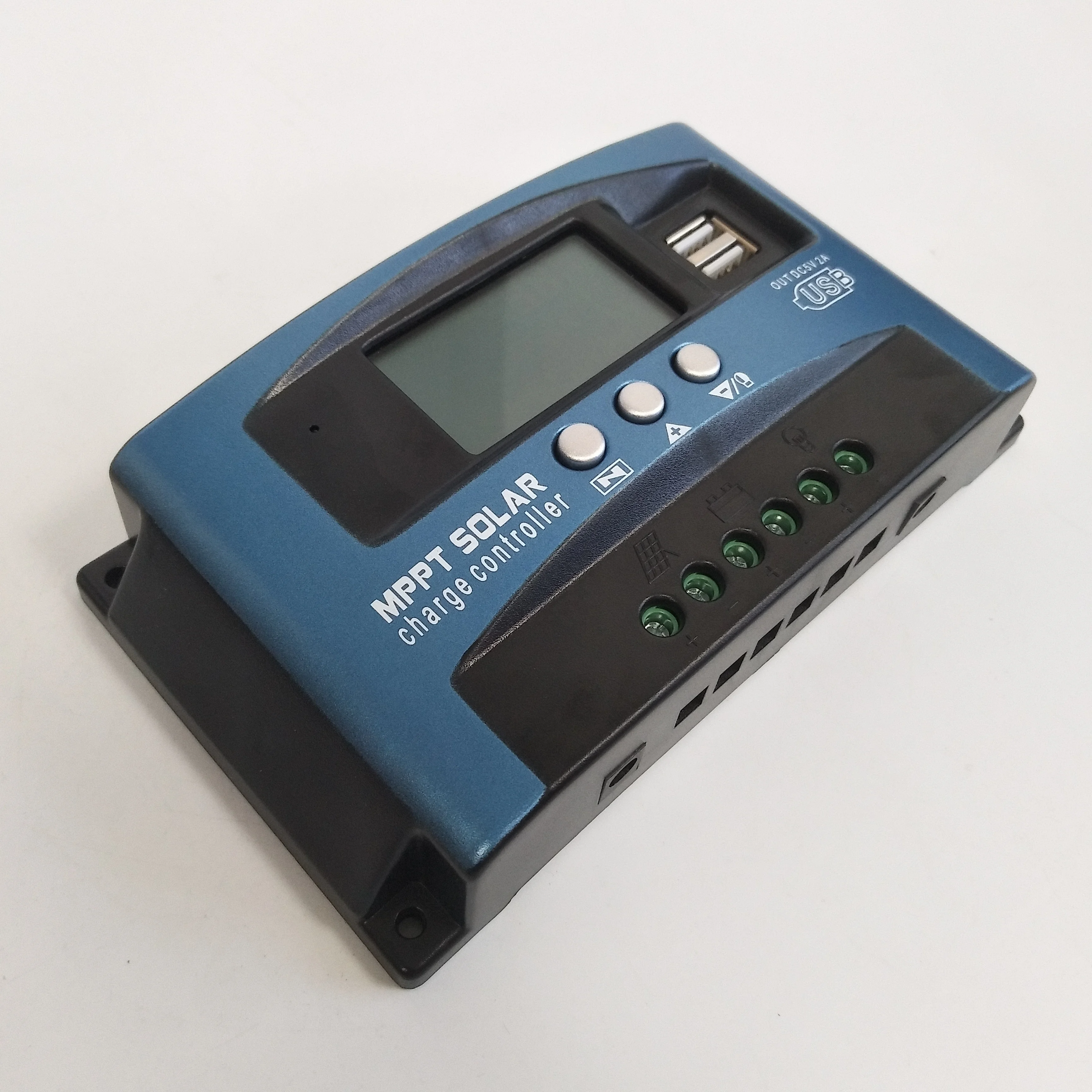 MPPT Solar Charge Controller 100A Solar Power Regulator 12V 24V Auto Dual USB LCD Display Load Discharger for Off Grid System