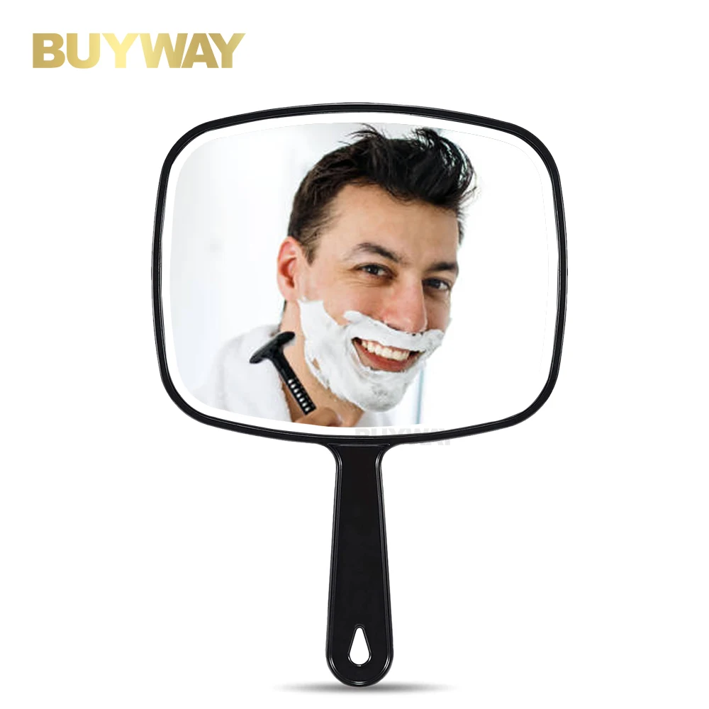 Wholesale Custom logo Large Handheld Makeup Mirror Square Plastic Personalized Pattern Private Pocket Hand Mirror Hot Sales