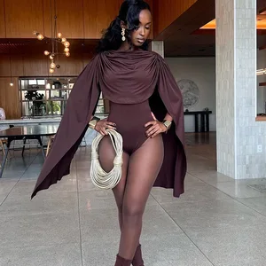 GX24670 Fashion 2026 Women Clothing Vendor Sleeveless Irregular Bodysuit Slim Fit Nigh Club Wear One Piece Jumpsuit