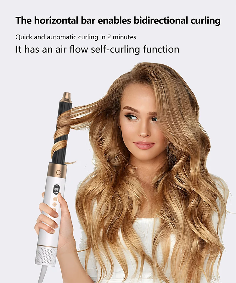 MESKY New Product 110000 Rpm 1300w LED Temperature Display 10 in 1 Hair Curling Iron with Negative Iron factory
