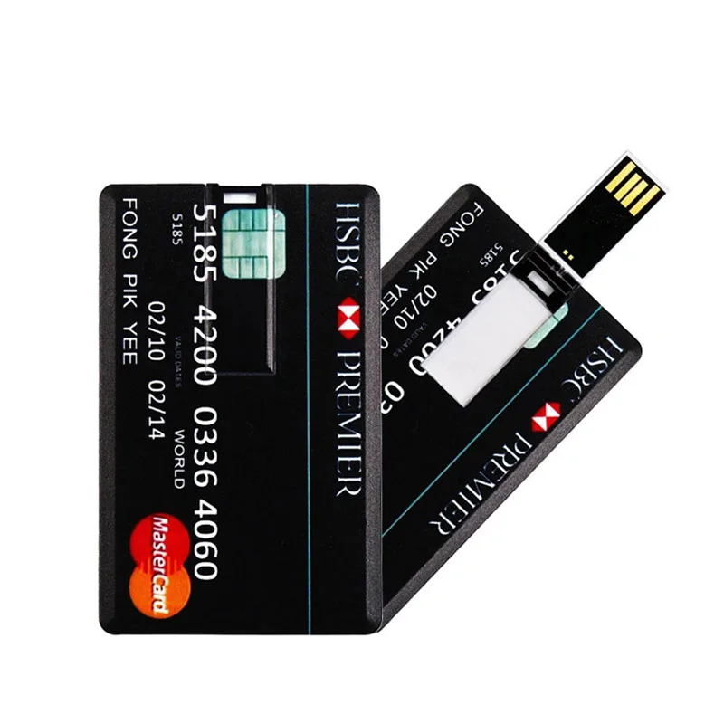 Custom Credit Card Usb Flash Drive Promotional Business Card Usb 4gb
