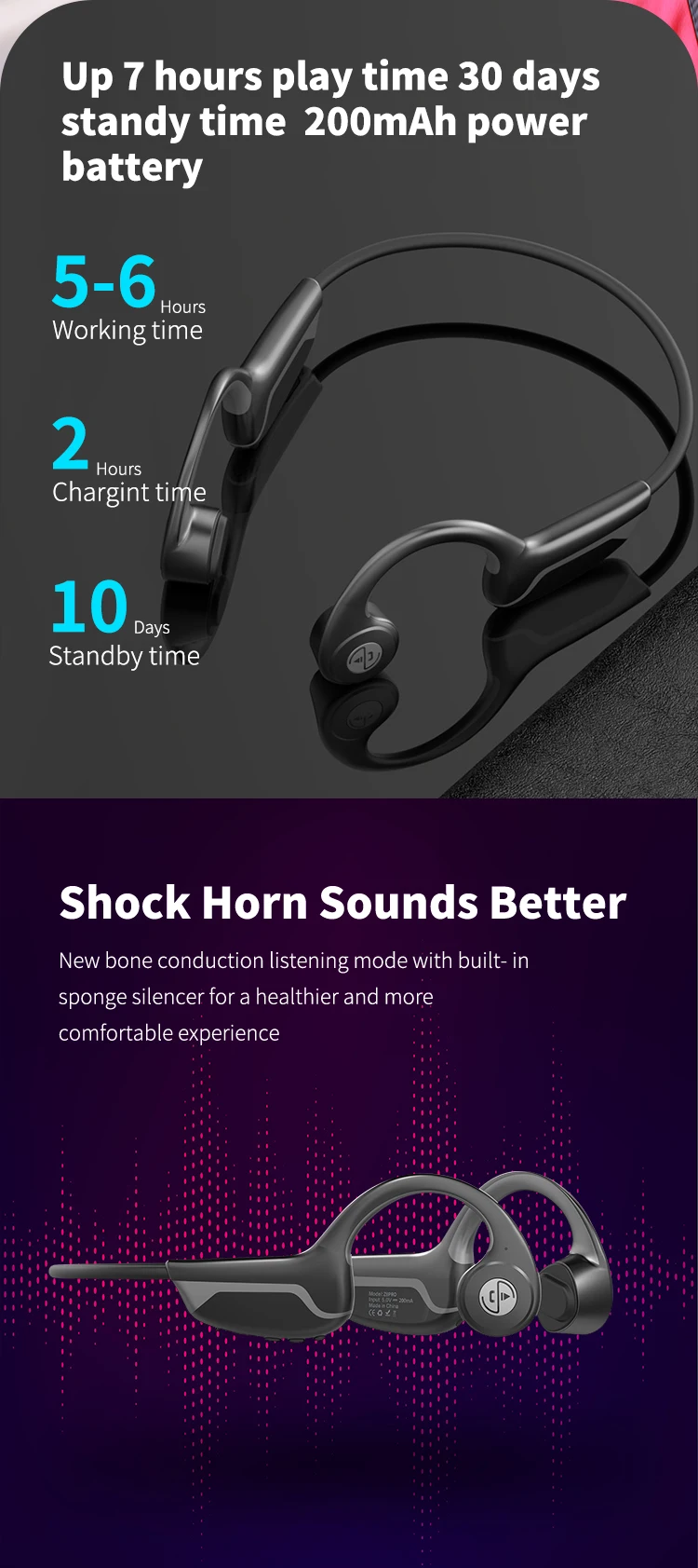 Z8pro Bone Conduction Headphone Wireless Headphone For Running Driving