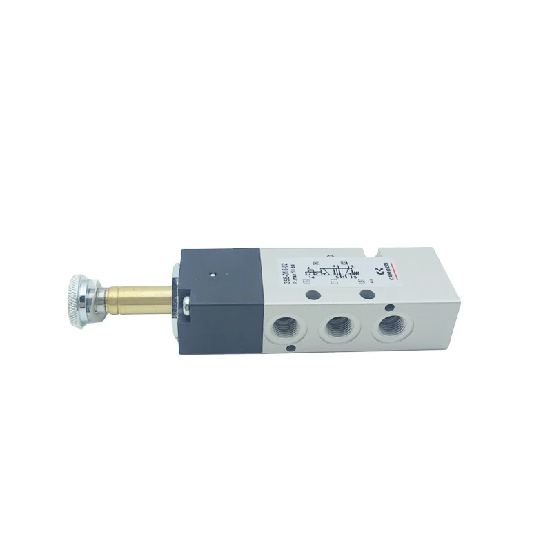 Camozzi 358-015-02 Elektro-Pneumatik-Ventil – 5/2-Wege, G1/8, Magnetspule Mit Manuellem Übersteuern, Serie 3