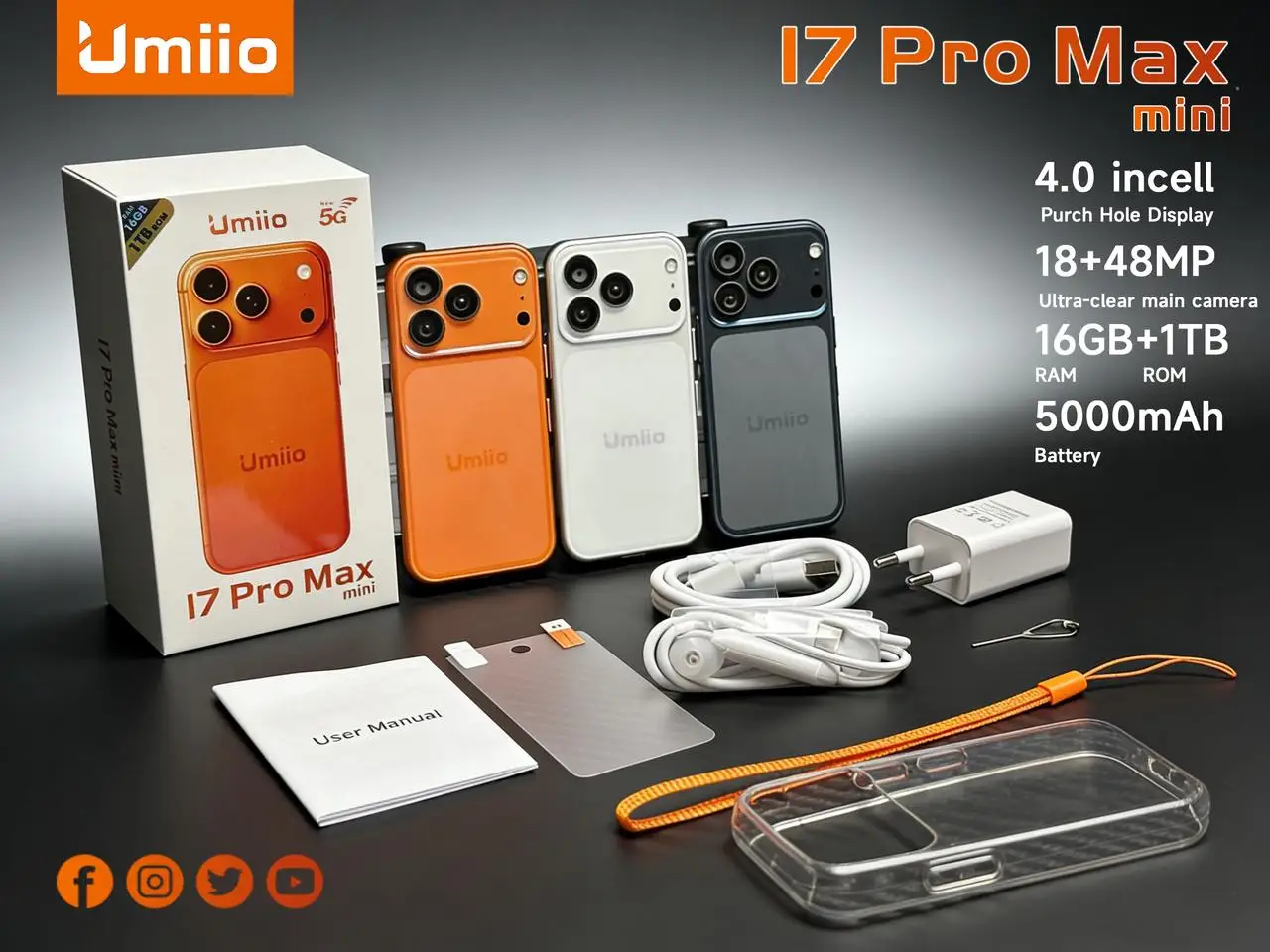 MINI 17 Pro Max Smartphone Dual SIM Dual Standby Mini Touch Screen