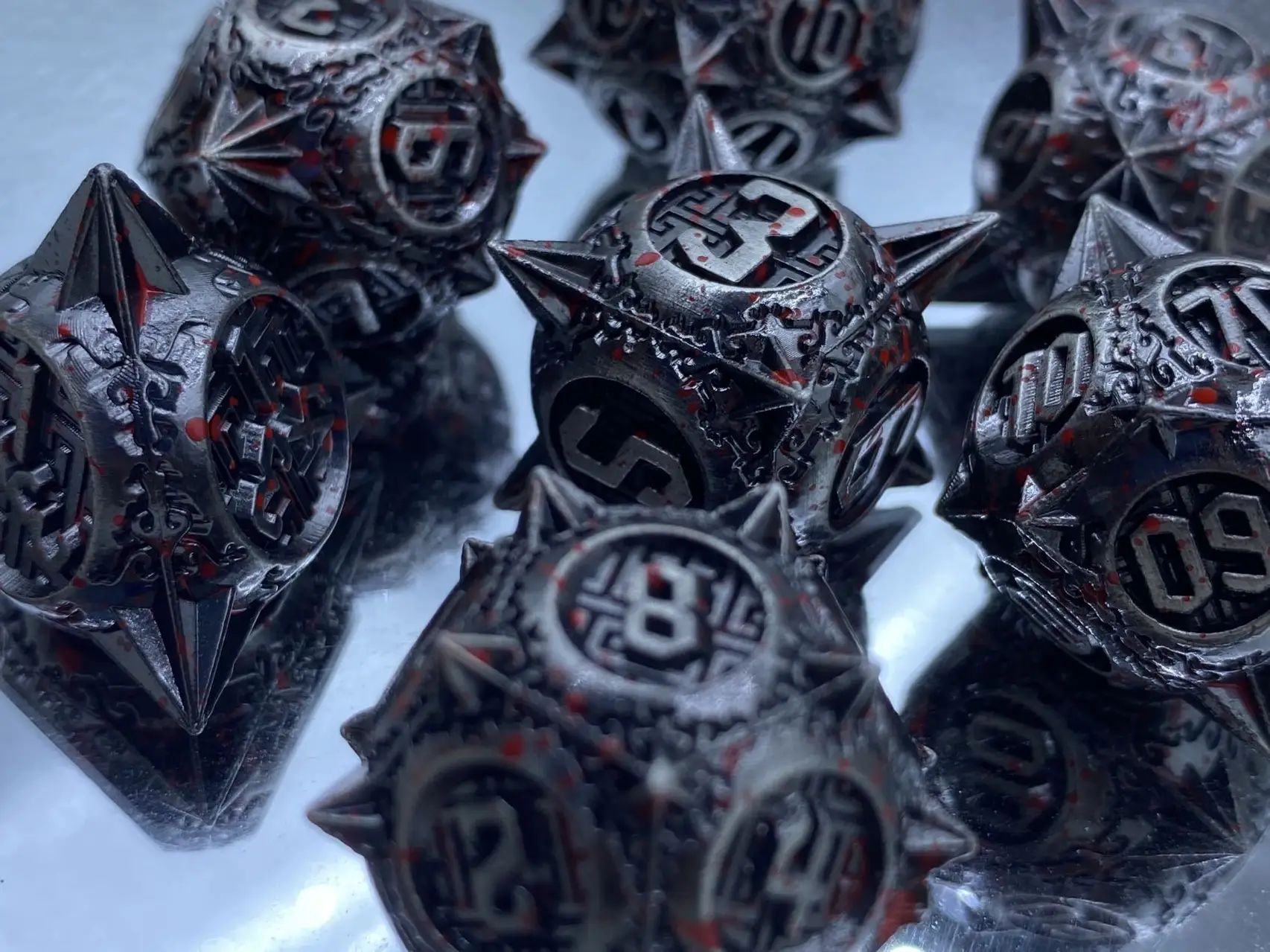 Metal Dice Set Dnd Dice D&d Dice Rpg Dungeons & Dragons Game Polyhedral