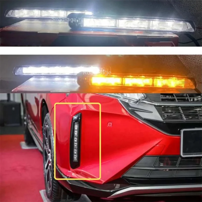 NEW LED Daytime Running Light for Perodua Myvi G3 Facelift 2022 2023 2024 DRL with Turn signal Fog Light Daylight Driving Lamp
