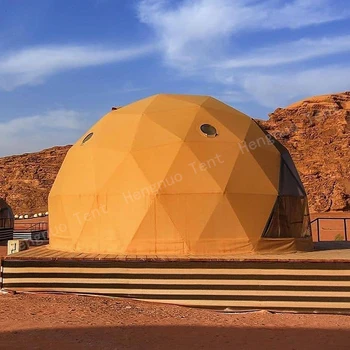 Luxury Romantic Geodesic Dome Glamping Tent Prefab Hotel Resort House for Desert Campsite