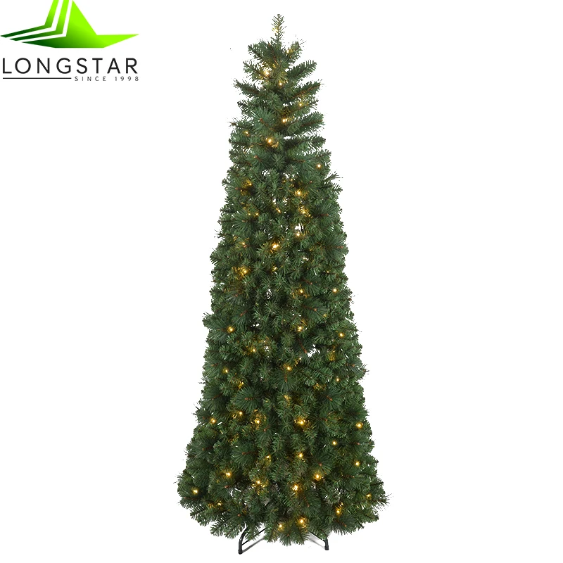 6ft Pop Up Tinsel Christmas Tree,Collapsible Artificial Pencil Skinny
