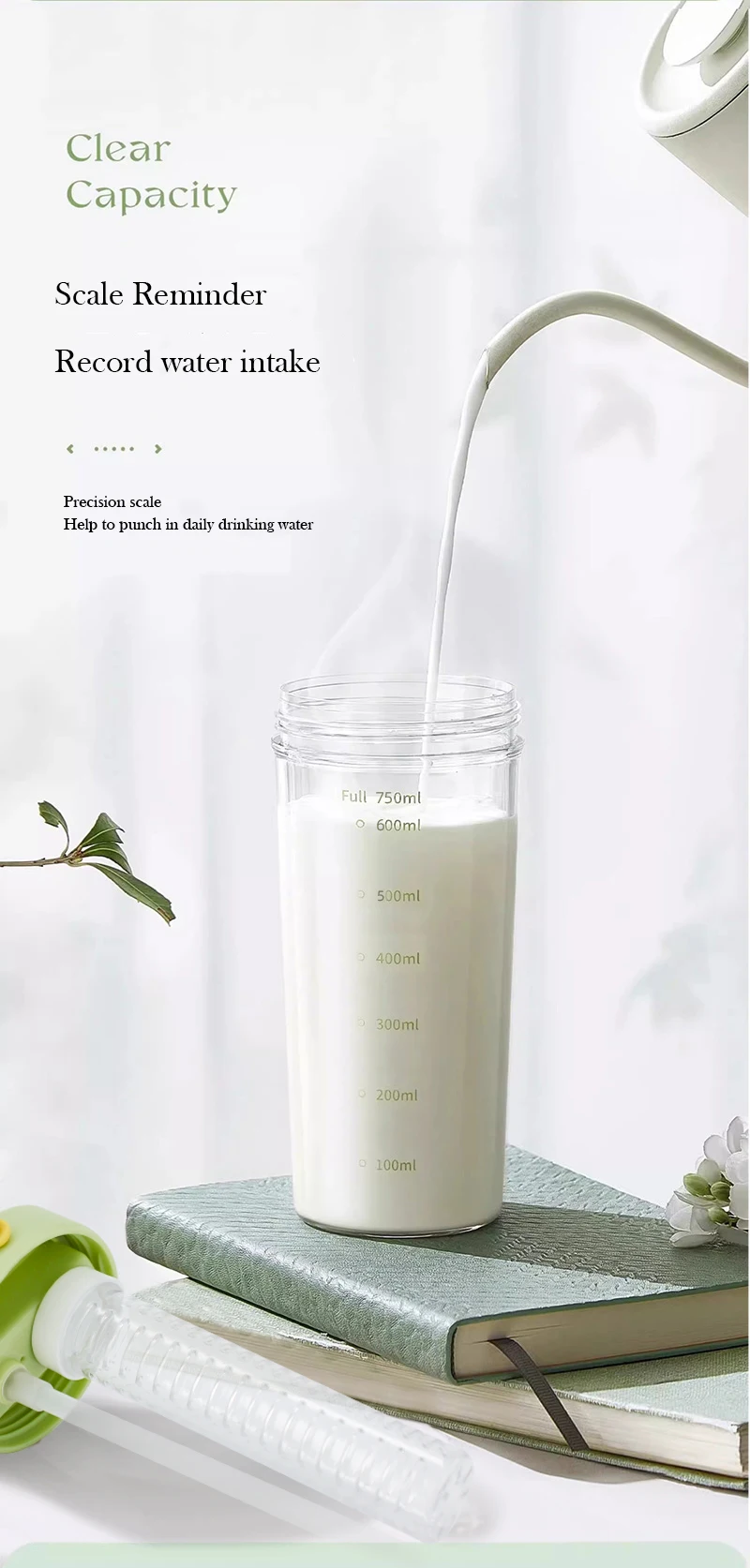 High-Temperature Tolerant Portable Space Cup Large Capacity Food Grade Water Bottle for Adults Sports Outdoor Tours Back School