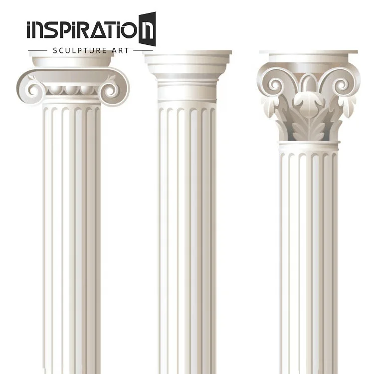 Outdoor Decoration Light Weight EPS Polystyrene Foam Corinthian Column and Glass Fiber Reinforced Concrete GFRC