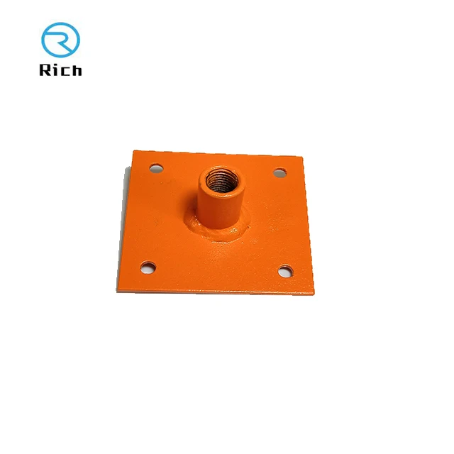 Steel Nut Plates M10  Rectangular-T Nuts Orange Powder Coated M10 M12 M16 Threaded Weld Plates