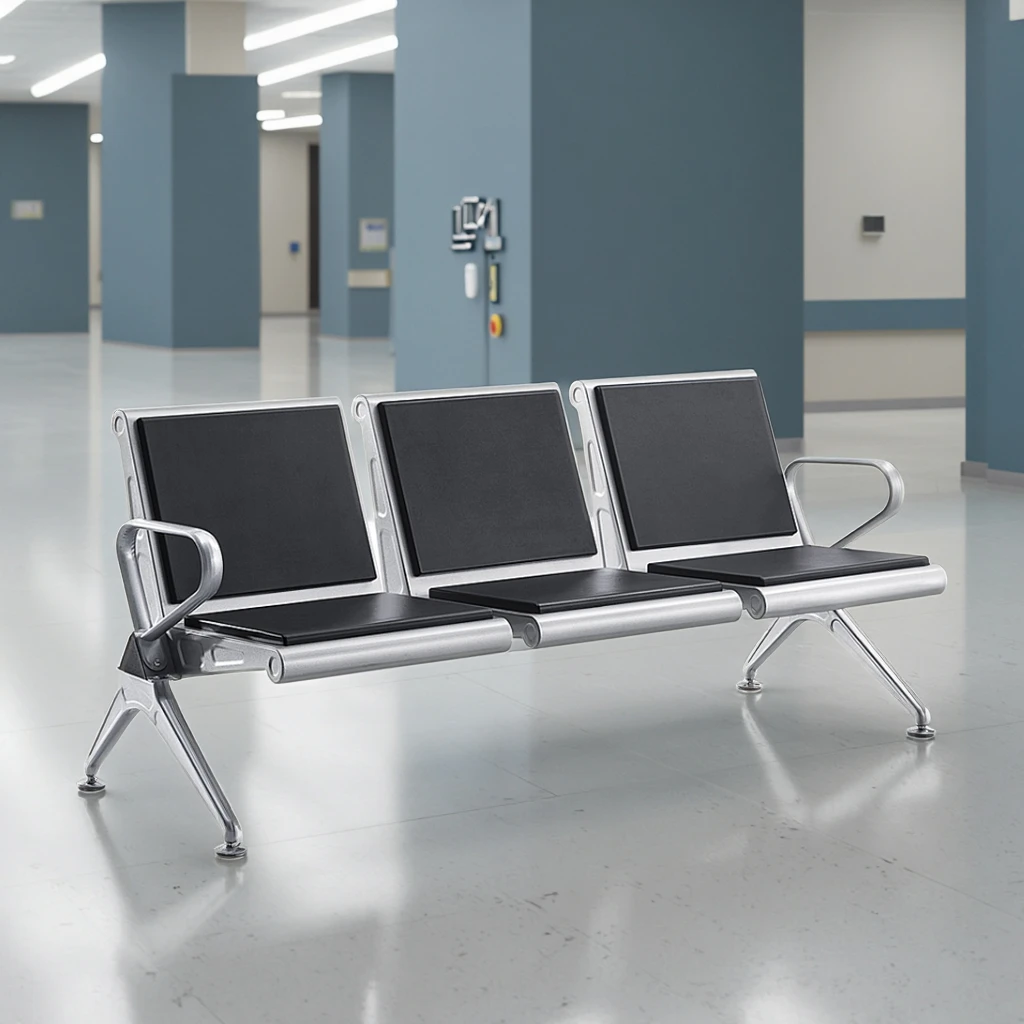 Infusion Chair Compact Modern 3 Seats Steel Seating Solutions for Hospital & School Bulk Facility Management Sets 6