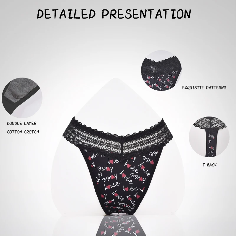 Sexy Lace Gstring Panties For Women's Thin Belt Hollow Temptation