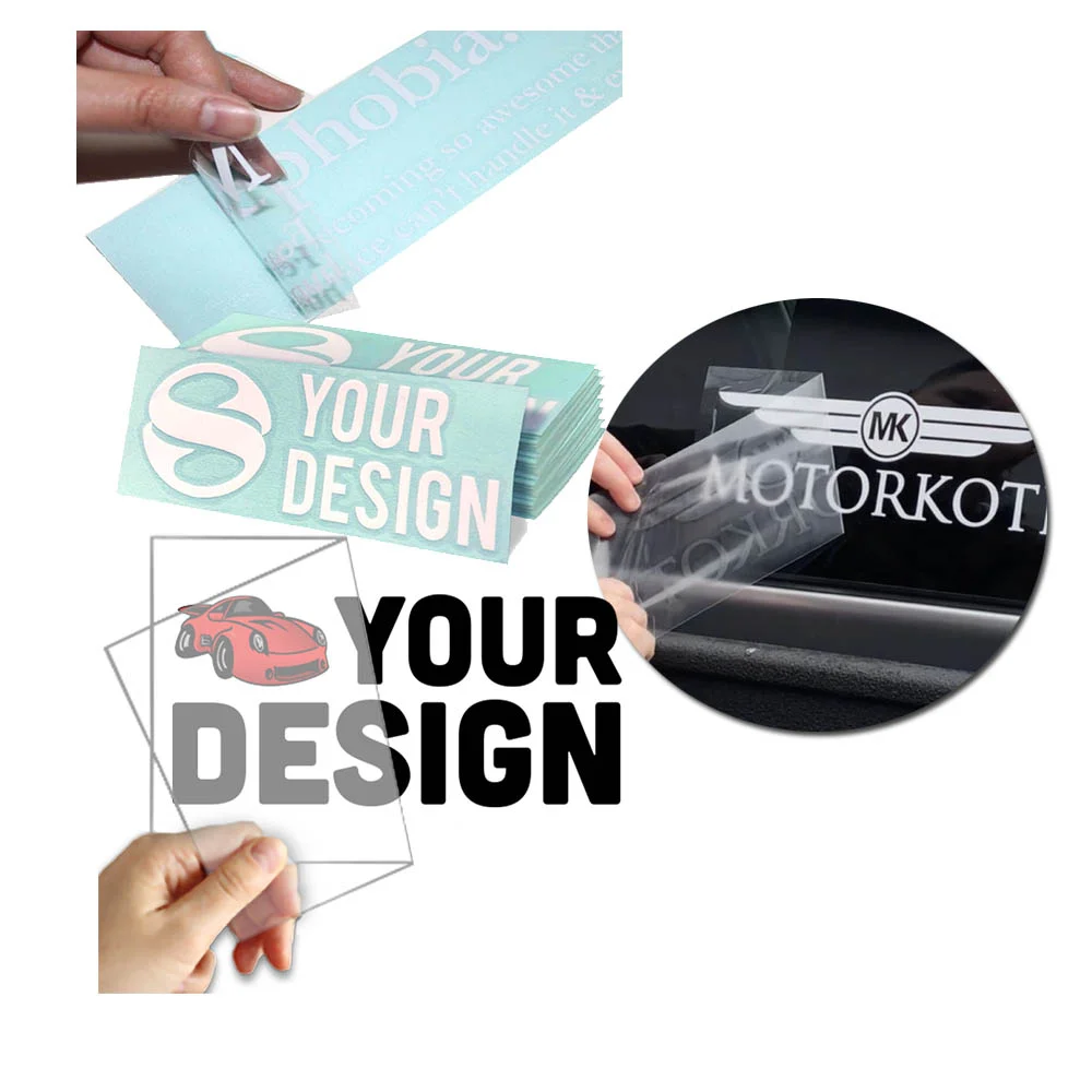 Custom Waterproof Windshield Reflective Radium Cutting Logo UV Resistant Window Vinyl Lettering Transfer Car Decal Stickers