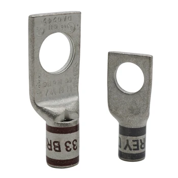 UL Listed Copper Compression 1/0 4/0 AWG Crimp Terminal One-Hole Long Barrel Inspection Window Uninsulated Connection Automotive