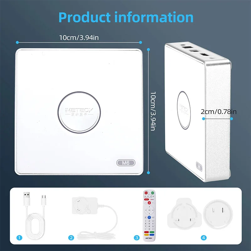 New IMETBOX M6 Global AI TV Set Top Box - 8K Resolution, Quad Core