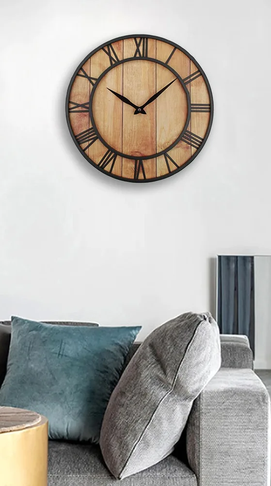 NEW Details about   24" Inch Classic Vintage Style Large Round Oversized Wall Clock, Quartz 