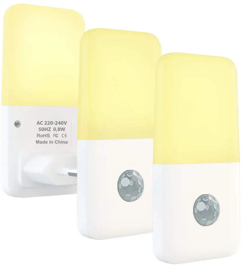 Plug in LED Motion Sensor Warm White Night Light