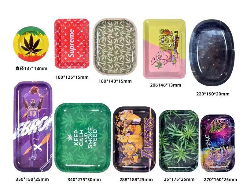 Factory Custom Rolling Tray Small Metal Rolling Tray 180*140mm