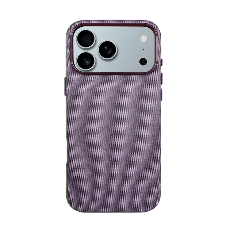 Linen Texture Pro Max TechWoven Custom Logo With Lanyard Function Phone Case For IPhone 17_voghion.com