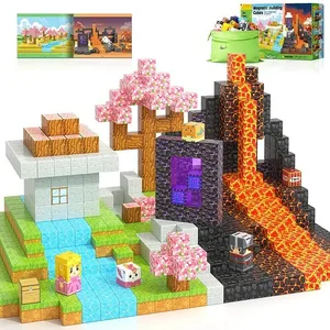 EPT 100 PCS OEM Build World Magic Portal Plastic Magnetic Tiles STEM Sensory Magnetic Blocks