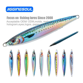 30g40g60g80g100g 3D Printed Mackerel Saltwater Fishing Vertical Jig Barracuda Speed Jig – Metal Jig – view 3