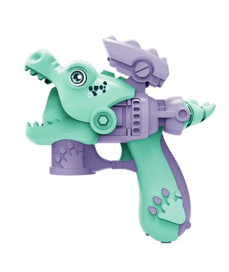 Pistola de jabón de plástico con forma de cocodrilo para niños, pistola de  burbujas de jabón para exteriores