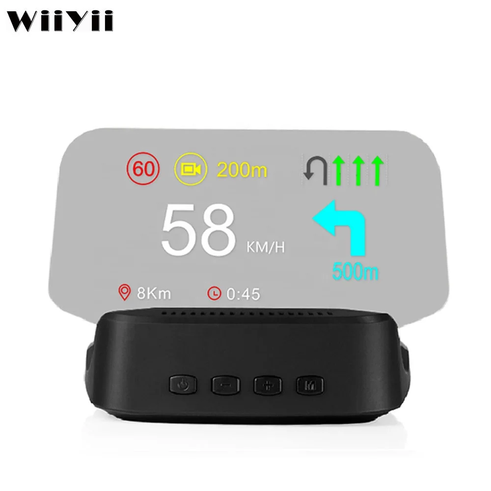 Wiiyii New Design C2 Obd2 GPS Led Head up Speed Display Projector Navigation C2 Hud Display for Cars