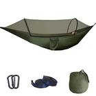 Manufacturer LOW MOQ Bigger Camping Hammock With Mosquito Bug Net Outdoor Portable Hammock With Long Strap