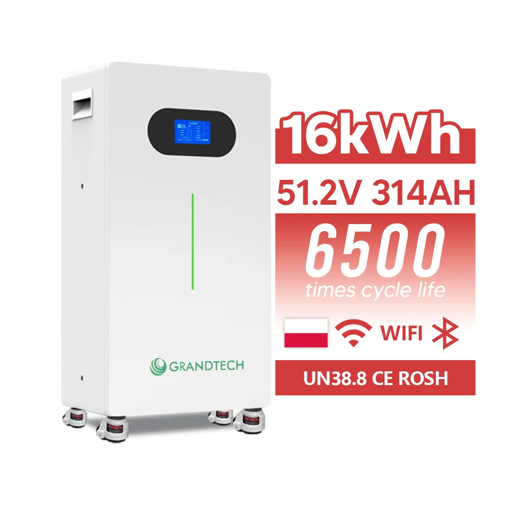 акумуляторний блок на 6500 циклів, 51,2 В, 48 В, 16 кВт·год, літій-залізо-фосфатний (LFP / LiFePO4) акумулятор, 314 А·год, 20 кВт·год, сонячні акумулятори для побутового сонячного енергозберігання