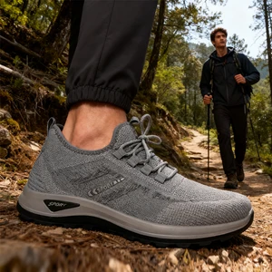 Ultra-Breathable Fashion Men's Shoes Daily Casual Comfortable Soft Anti-Slip Shoes Adjustable Lacing Professional Running Shoes