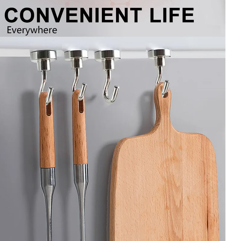 Powerful Magnetic Hooks Multi-purpose Storage Hooks Home Kitchen Bar ...