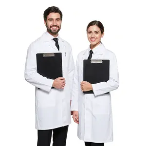 Wholesale Unisex Long Sleeve Medical White Lab Coats Hospital Doctor Coat Uniform